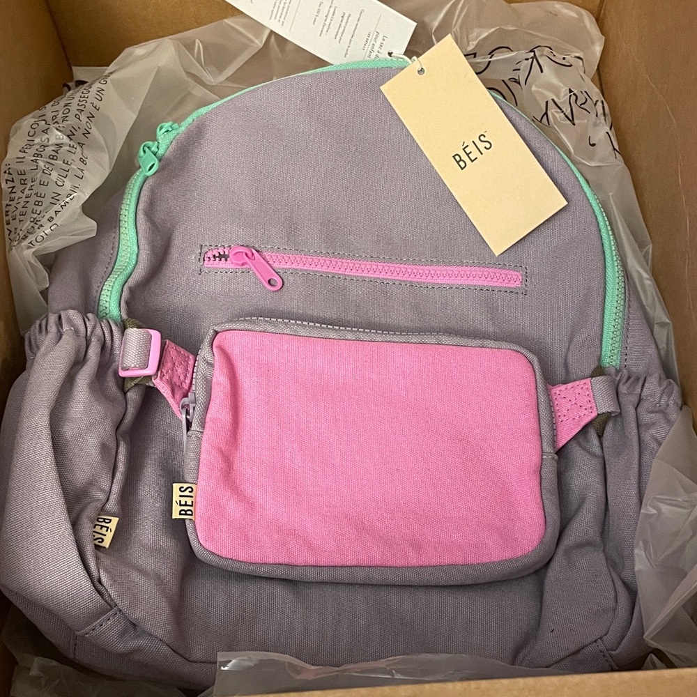 BEIS Kids Backpack - Purple and pink